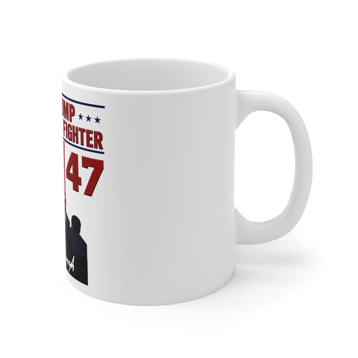 Donald Trump 45-47 The Ultimate Fighter Coffee Mug - Collectible Presidential Ceramic Tea Cup