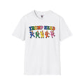 White Trump Head T-Shirt | Retro Cartoon Politician Parade, Colorful Text