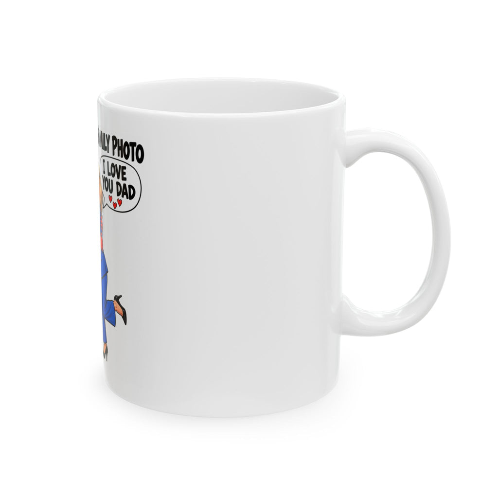 Hillary Clinton Family Photo w/the Devil Mug – Political Satire Ceramic Coffee Cup