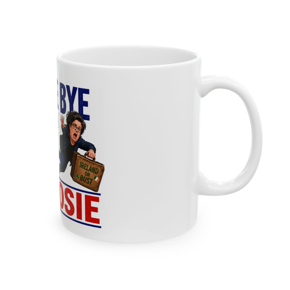 Bye Bye Rosie Political Coffee Mug — Trump Cartoon Goodbye Gift (11oz & 15oz)