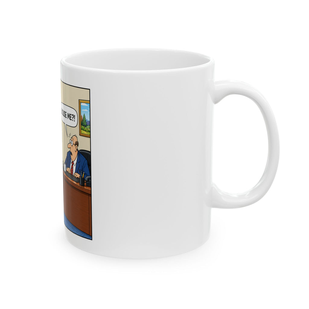 Funny Office Mug – 'STFU. Sorry to Frustrate U.' Cartoon Interview Coffee Mug (11oz/15oz)