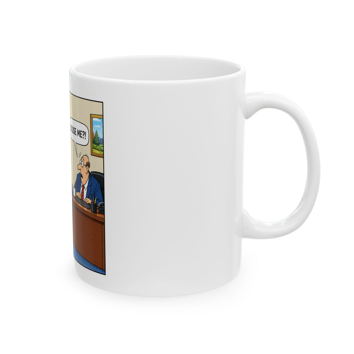 Funny Office Mug – 'STFU. Sorry to Frustrate U.' Cartoon Interview Coffee Mug (11oz/15oz)