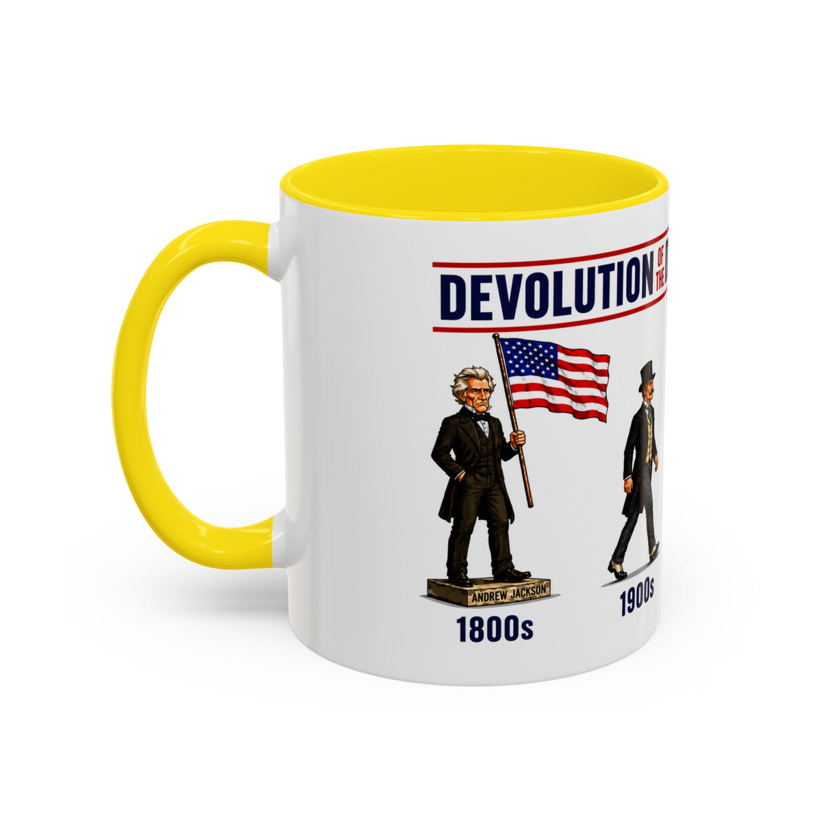 This Coffee Mug Offers a Humorous View of the Devolving Democratic Party. Accent Coffee Mug (11, 15oz)