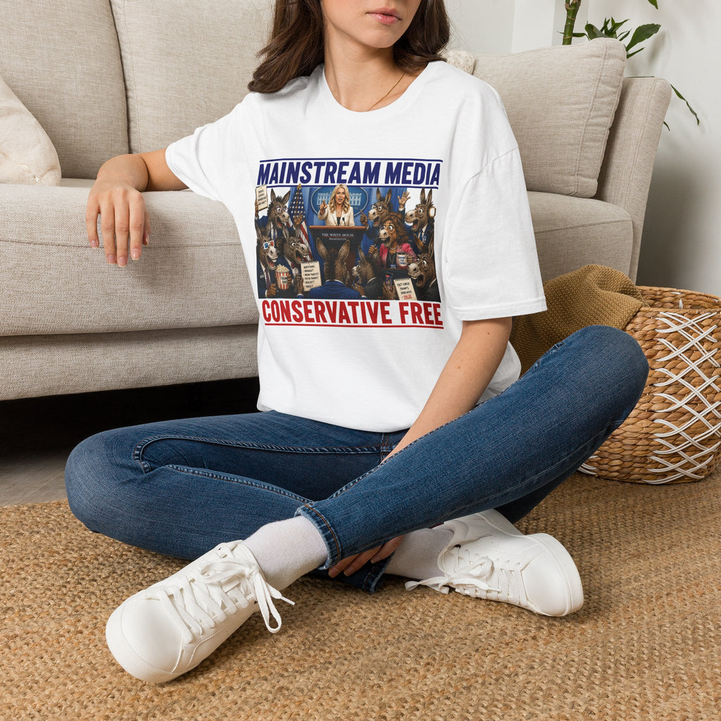 Mainstream Media Donkey Crowd Conservative Free T-Shirt