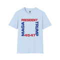 "Trump Patriot Shirt | America First T-Shirt | Conservative Republican Apparel | God Family Country Tee" | anti-woke tshirt | Political T-Shirt — "President Trump 4547 MAGA"