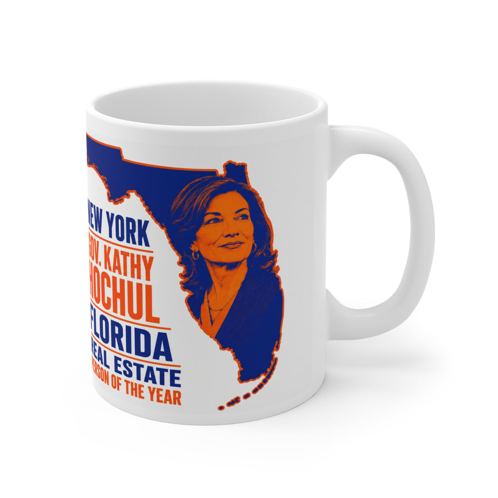 Kathy Hochul Florida Real Estate Person of the Year Satire Mug — 'Person of the Year' Campaign Coffee Cup