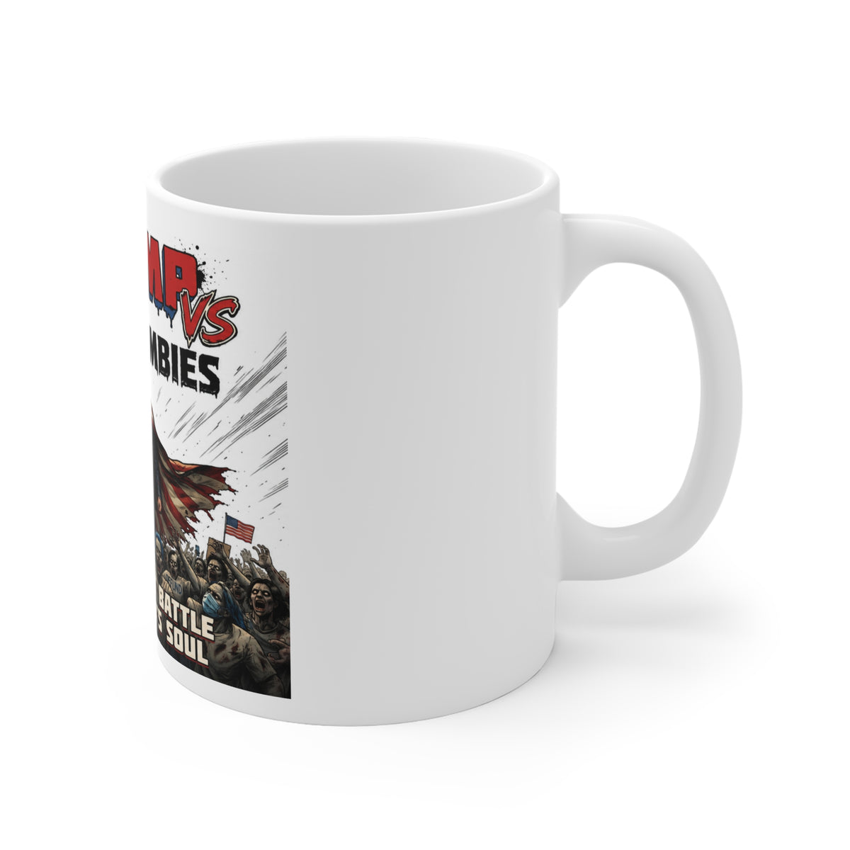 Trump vs The Woke Zombies Mug – The Greatest Battle for America's Soul