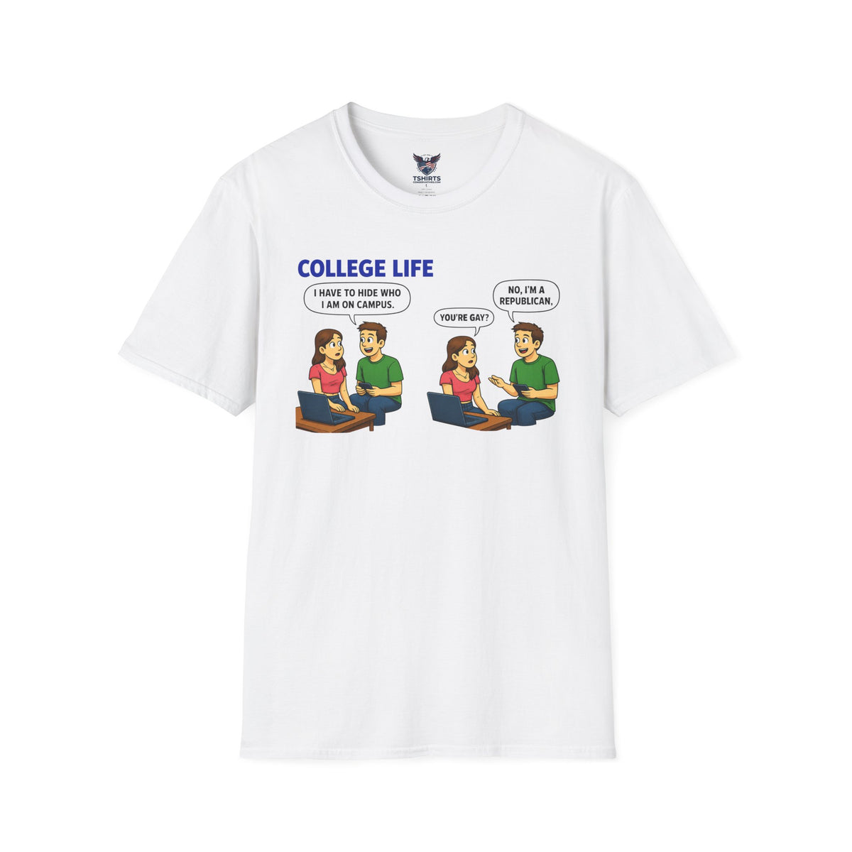 Funny College Life Republican Humor Graphic Tee – Sarcastic Conservative Campus Political T-Shirt