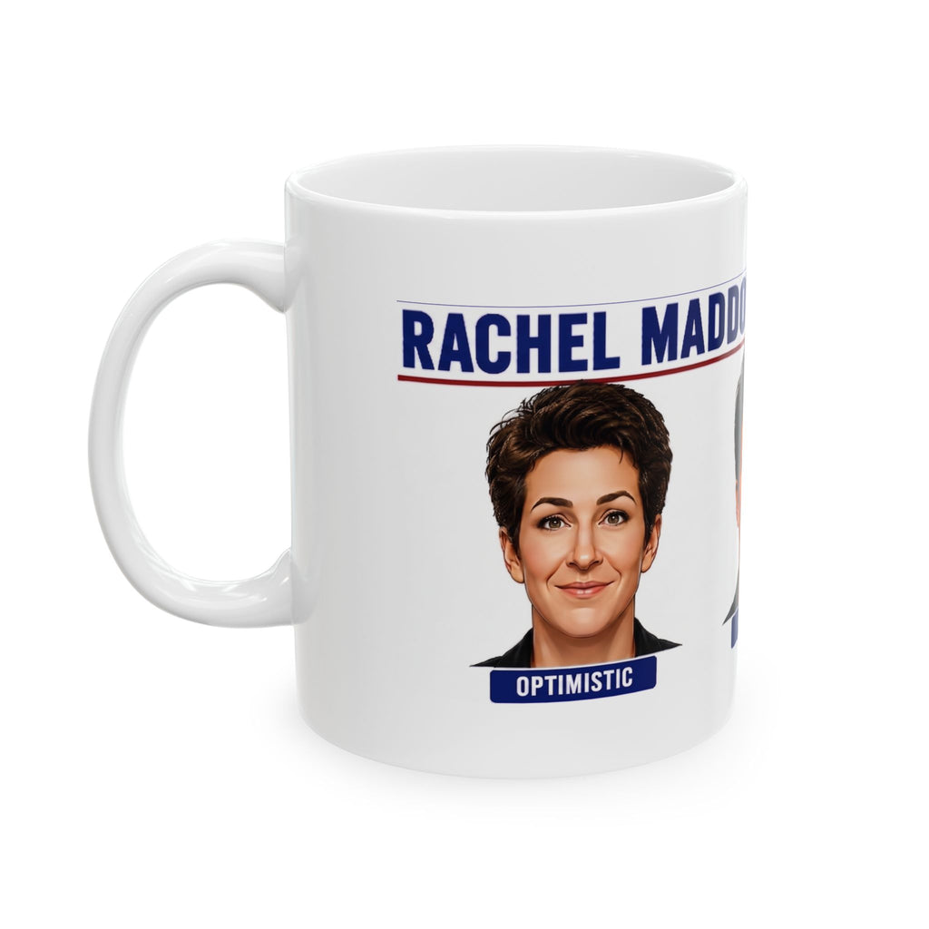 Election Mood MSDNC Faces Mug | Nervous, Confident, Surprised Ceramic Mug