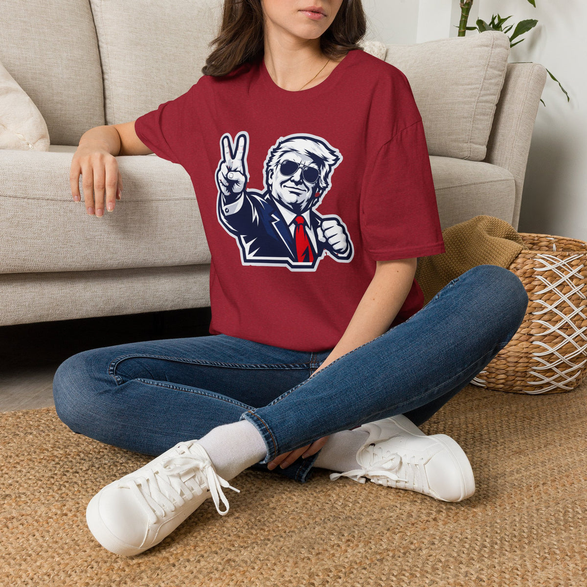 Vintage President Trump Peace Sign T-Shirt — Patriotic Trump Graphic Tee