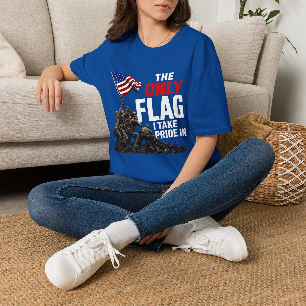 Iwo Jima 'Only' Flag I Take Pride in T-Shirt — Patriotic Veteran Tribute Tee