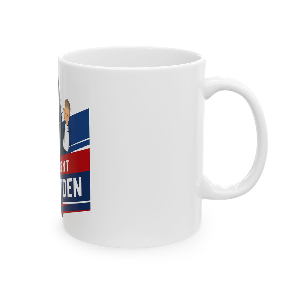 Crazy President Joe Biden cartoon mug | Political campaign coffee mug