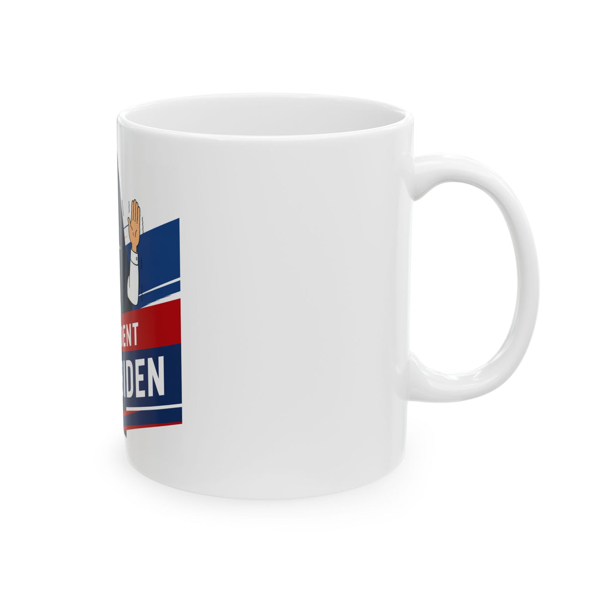 Crazy President Joe Biden cartoon mug | Political campaign coffee mug