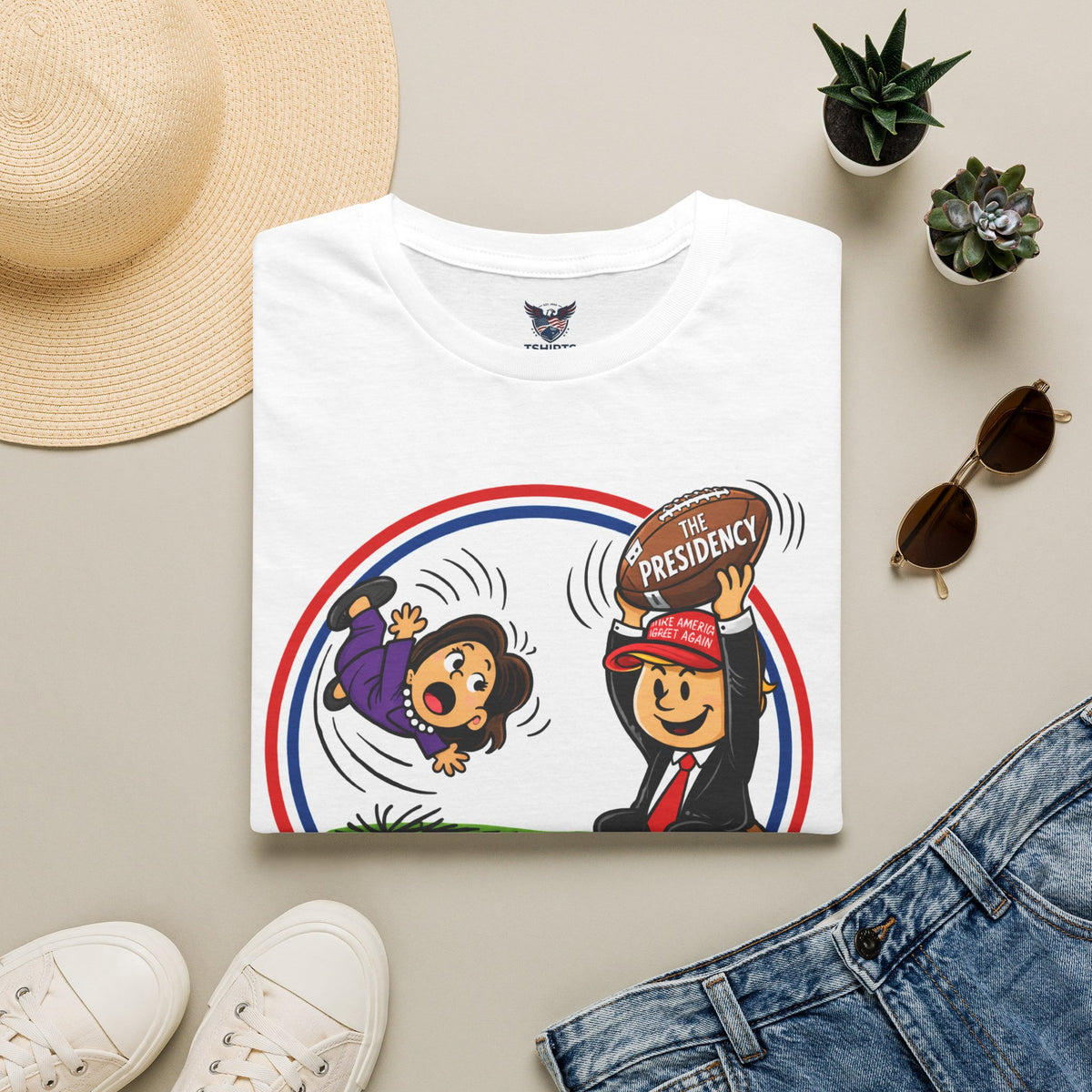Trump vs Harris 2024 Pulling the Presidency Away from Kamala T-shirt