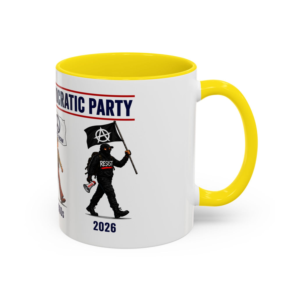 This Coffee Mug Offers a Humorous View of the Devolving Democratic Party. Accent Coffee Mug (11, 15oz)