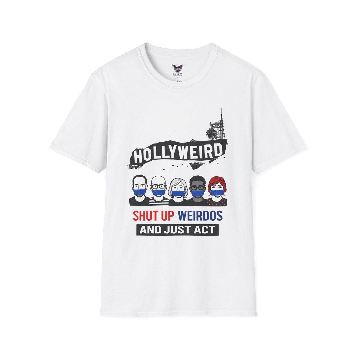 Hollyweird graphic tee | 'Hollyweird' Hollywood sign design T-Shirt