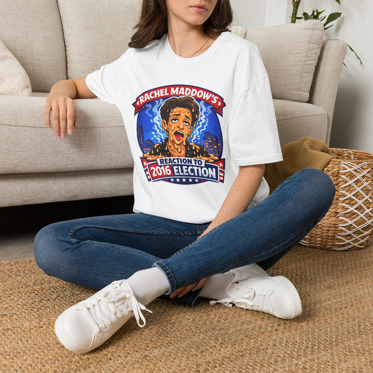 "Trump Patriot Shirt | America First T-Shirt | Conservative Republican Apparel | God Family Country Tee" | anti-woke tshirt | Rachel Maddow Reaction to 2016 Election T-Shirt | Political Cartoon Tee