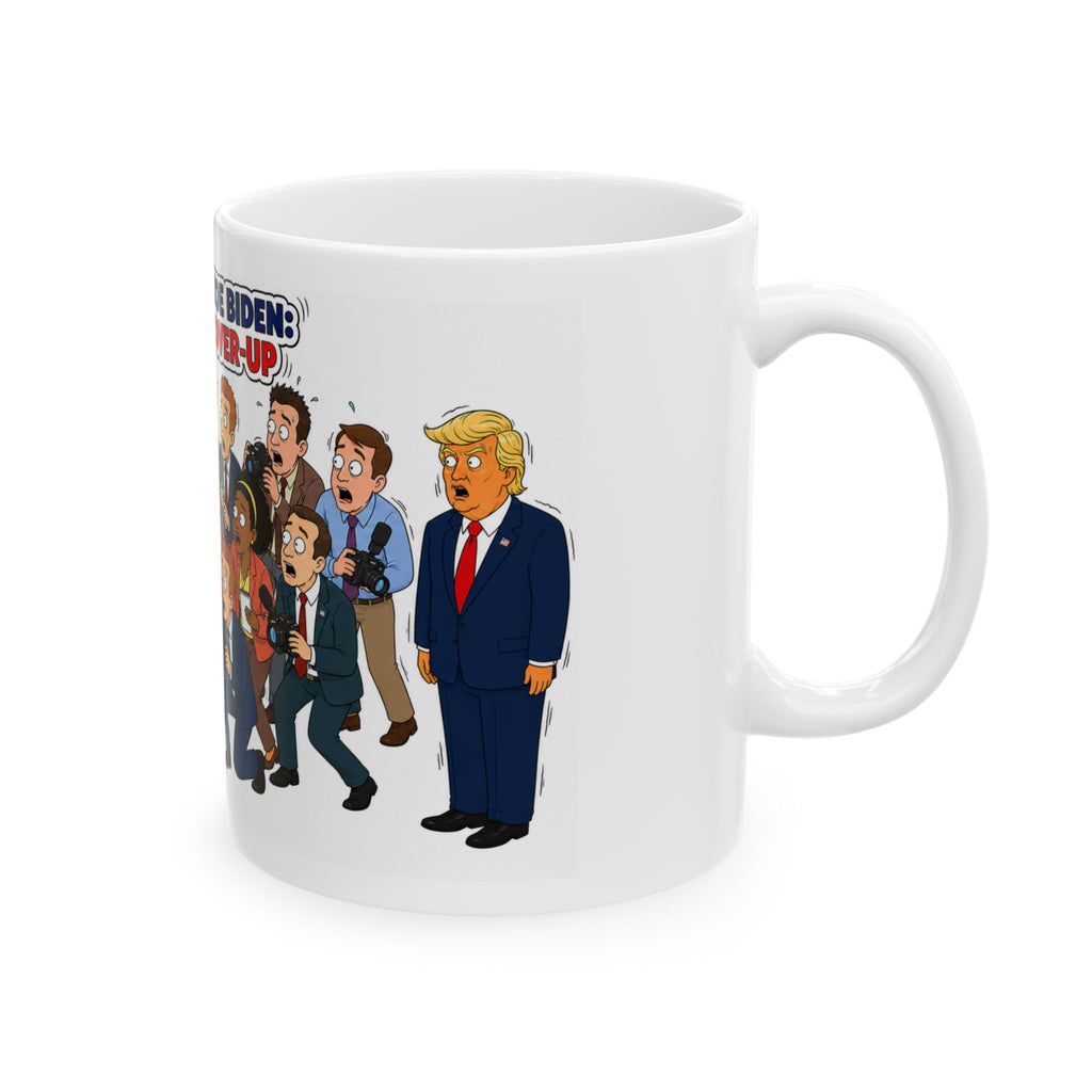 Political Cartoons Press Corps Covering Biden Mug | Ceramic Mug