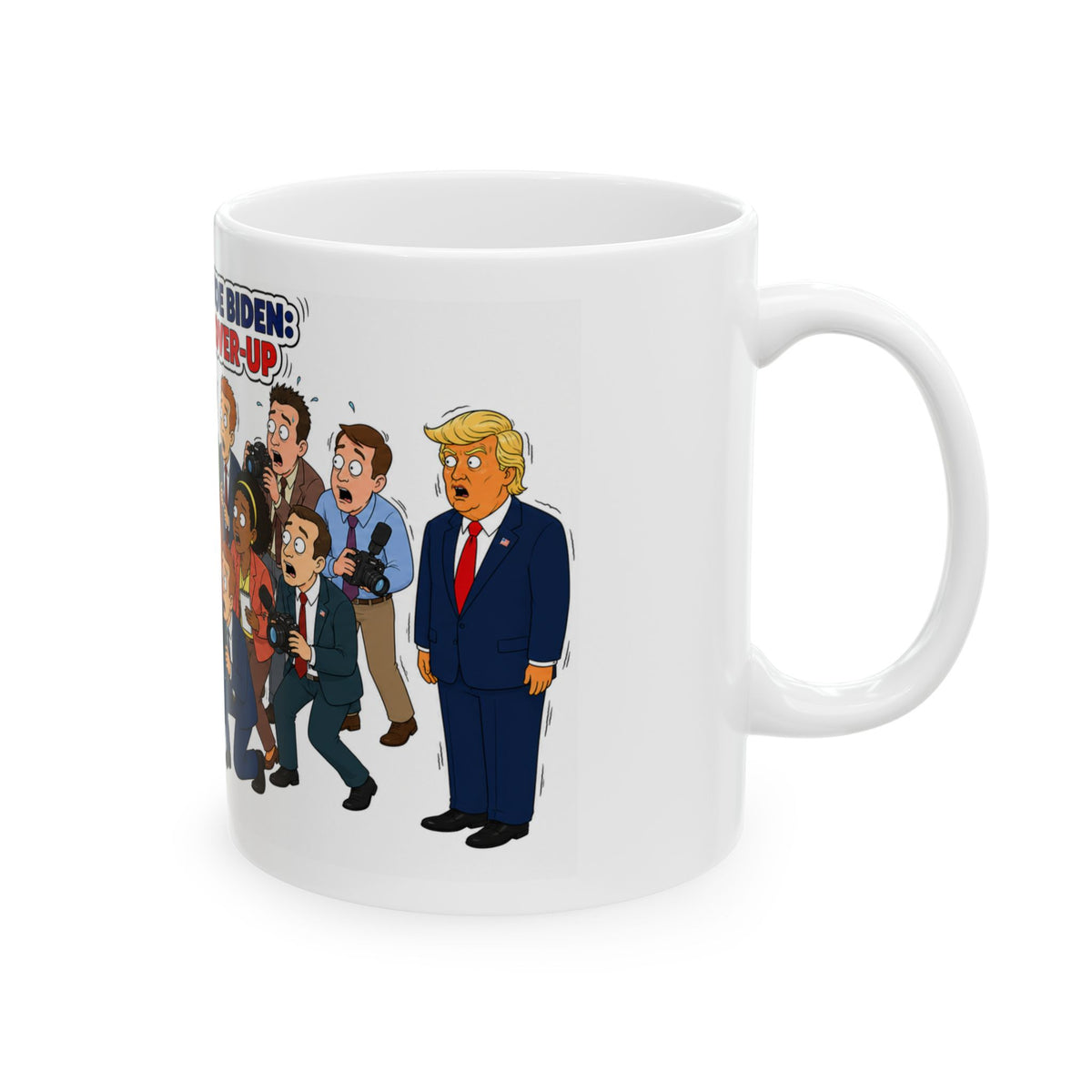 Political Cartoons Press Corps Covering Biden Mug | Ceramic Mug
