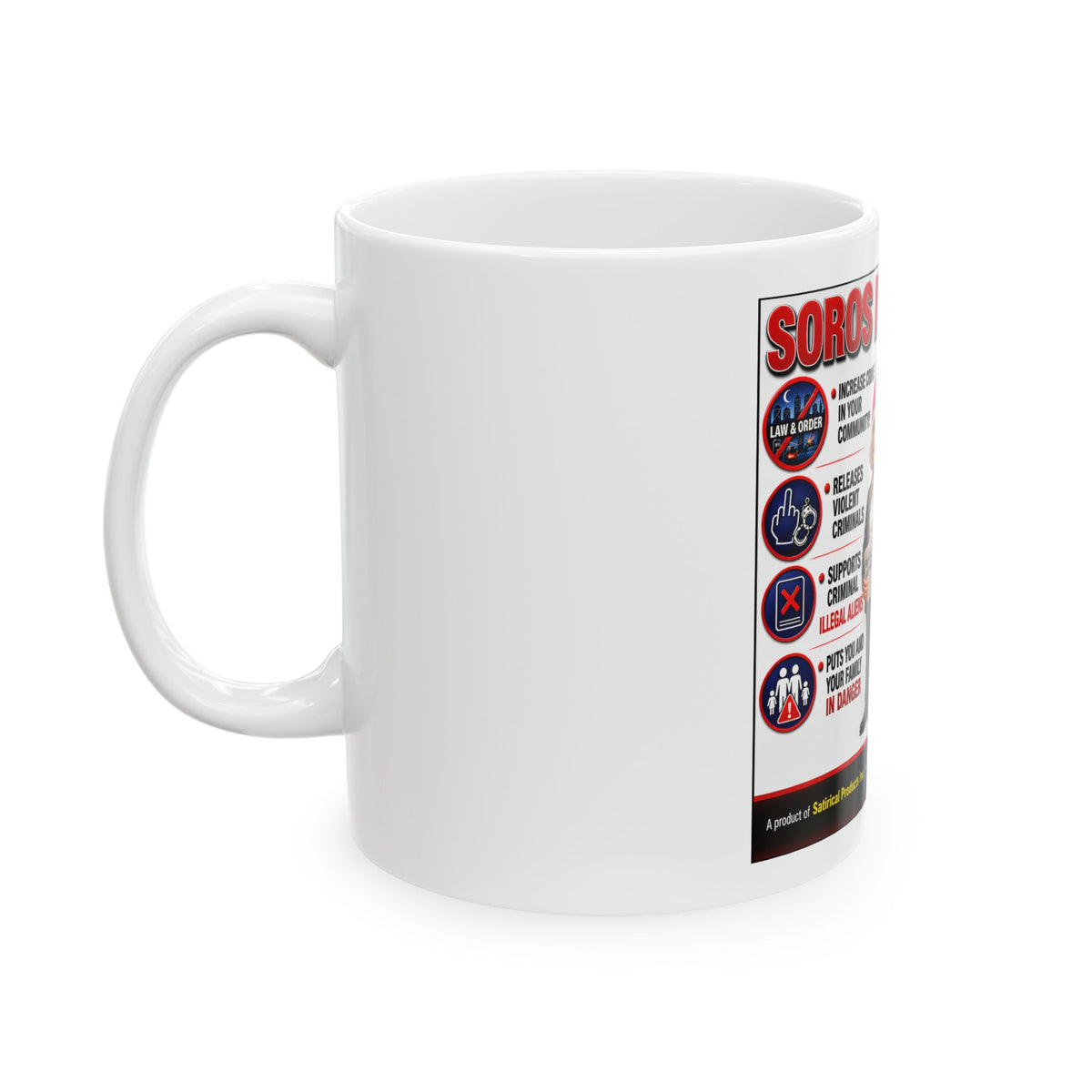 Soros DA & Judge Satirical Political Novelty Coffee Mug