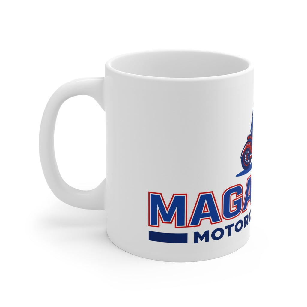 MAGA Rebel Motorcycle Club Ceramic Mug – Conservative Republican Gift for Trump Supporters