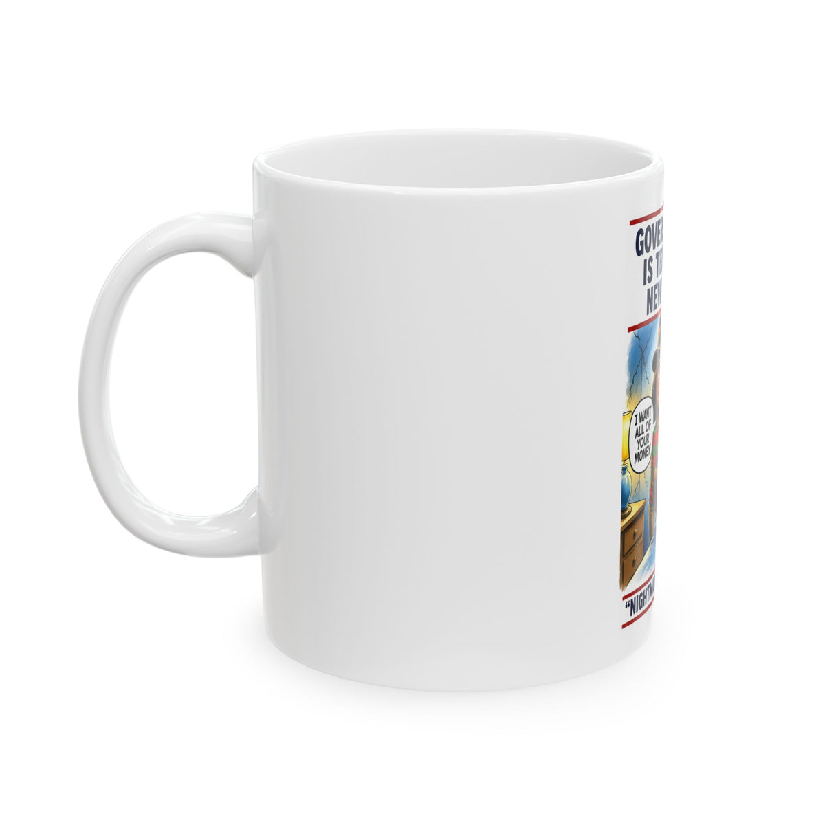 Governor Kathy Hochul "Nightmare on State Street" Funny Political Satire Coffee Mug – Novelty New York Taxpayer Parody Ceramic Cup