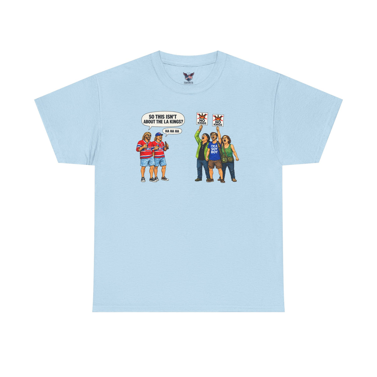 Hockey Fans vs No Kings T-Shirt | Funny Sports Rivalry Tee
