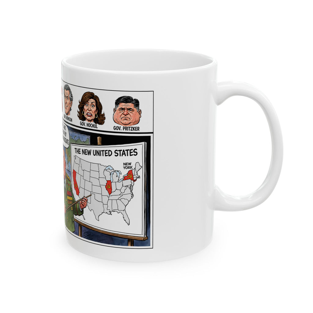 "The Putincrats" Political Cartoon Mug | Satirical Election Map Ceramic Mug
