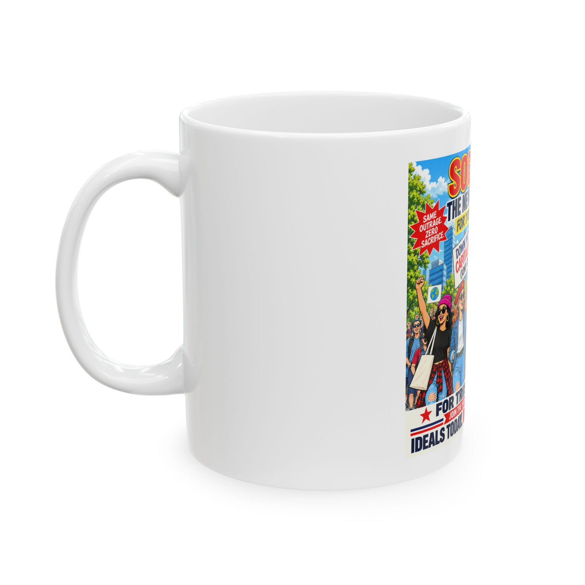 Political Satire Mug — “Socialism: The New Cosplay Game” Graphic Coffee Cup (11oz/15oz)