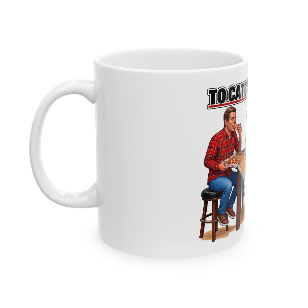 Swalwell Pizza Creep Caught by Trump — "To Catch a Swalwell" Coffee Cup (11oz/15oz)