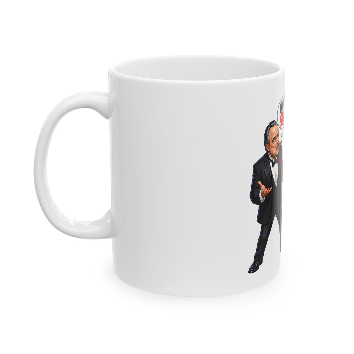 New York State Shakes Down Mobster — "Now That's a Shakedown!" Tax Bill Cartoon Ceramic Mug (11oz, 15oz)
