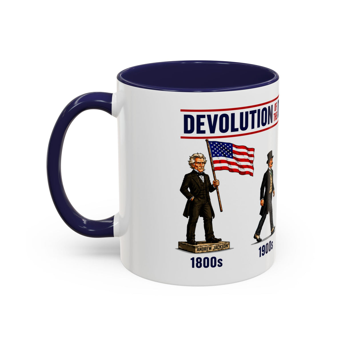 This Coffee Mug Offers a Humorous View of the Devolving Democratic Party. Accent Coffee Mug (11, 15oz)