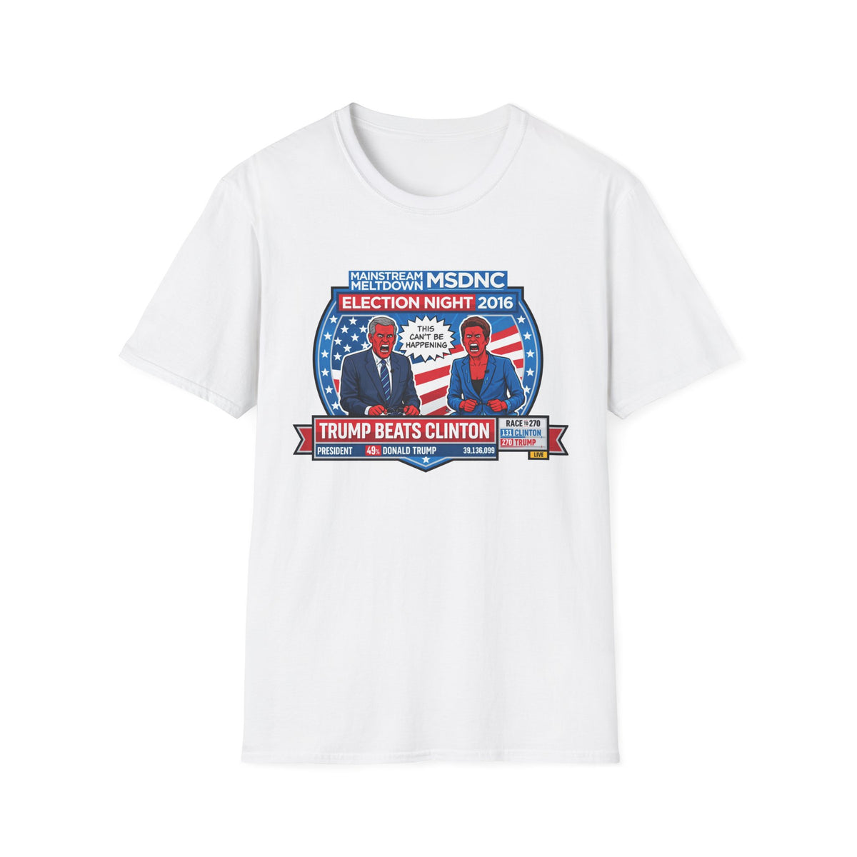 "Trump Patriot Shirt | America First T-Shirt | Conservative Republican Apparel | God Family Country Tee" | anti-woke tshirt | Trump Beats Clinton Election Night 2016 T-Shirt | Political Campaign Retro...