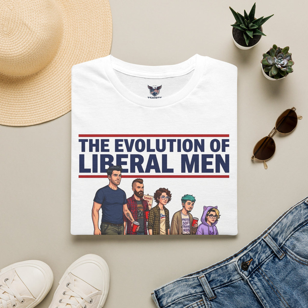 T-Shirt — "The Evolution of Liberal Men" Graphic Tee