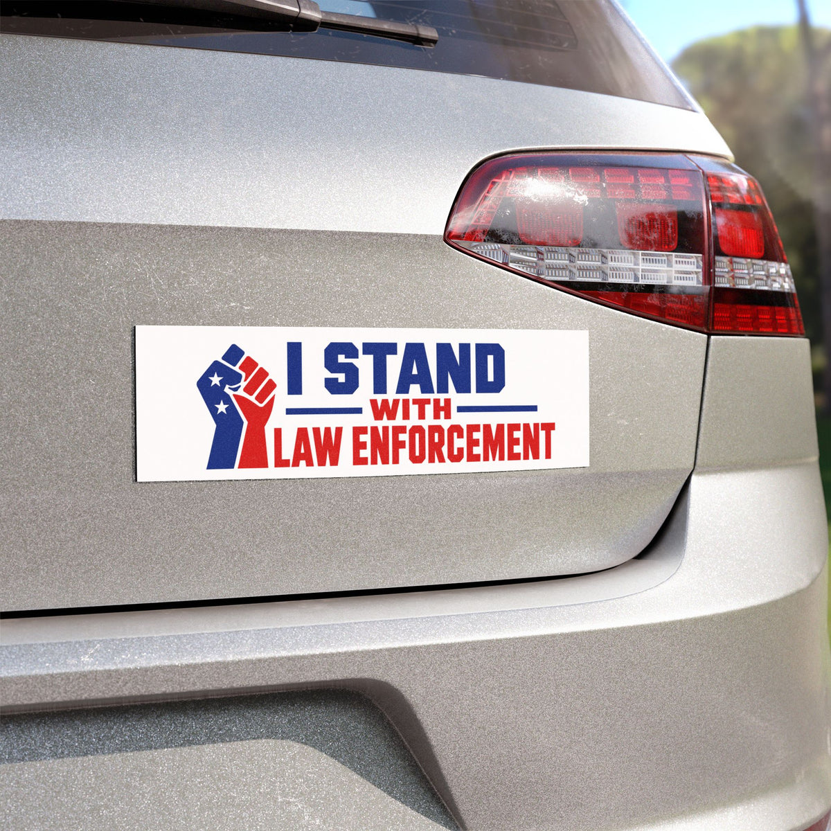 I Stand With Law Enforcement Car Magnet | Support Police Sticker