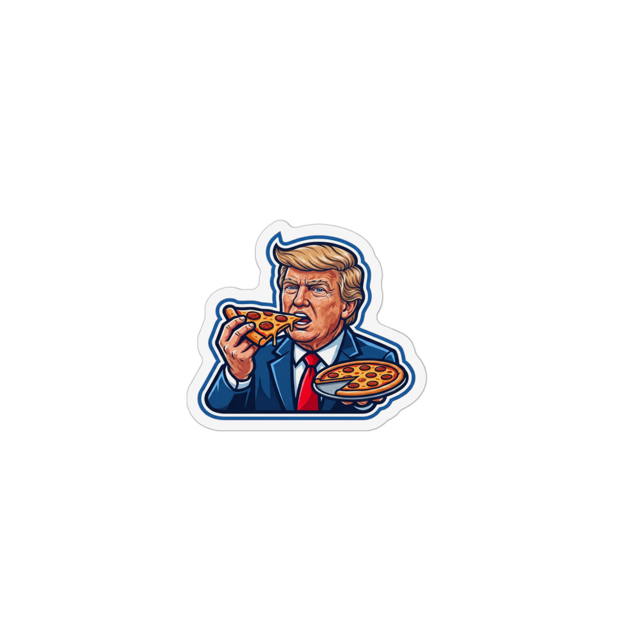 Trump Time Eating Pizza Magnet | Custom Shape Magnet