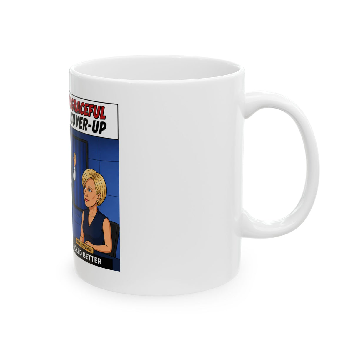"Best Version of Biden" Cover-Up Political Cartoon Mug | Biden Media Cover-Up Comic Strip