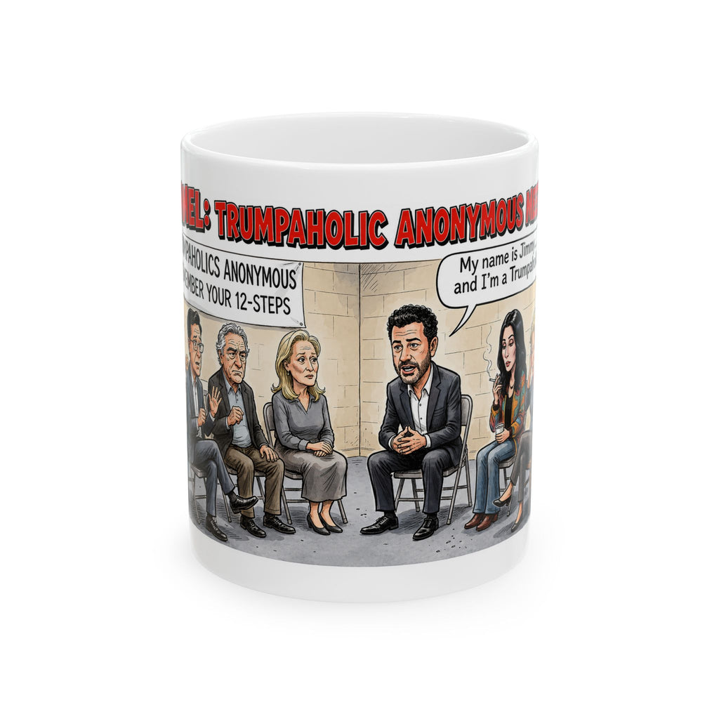 Hollywood Trumpaholic Anonymous mug | Political Cartoon Coffee Cup