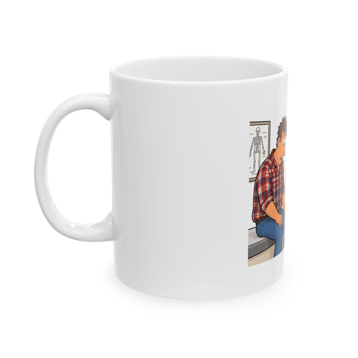 Funny Prescription Cartoon Mug – 'Stop Dating American Women' Doctor Joke Ceramic Coffee Cup (11oz/15oz)