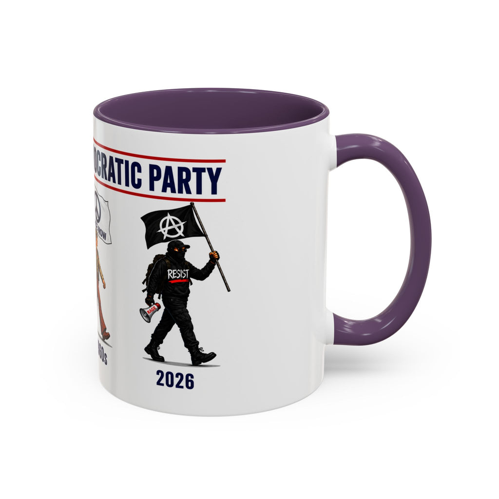 This Coffee Mug Offers a Humorous View of the Devolving Democratic Party. Accent Coffee Mug (11, 15oz)