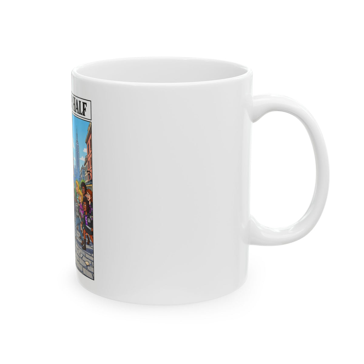 The Bitter Half Anti Militant Feminist Comic-Style Ceramic Mug (11oz/15oz)