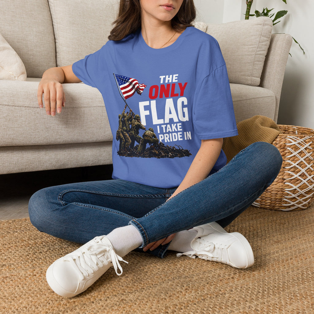 Iwo Jima 'Only' Flag I Take Pride in T-Shirt — Patriotic Veteran Tribute Tee