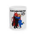 Hillary Clinton Family Photo w/the Devil Mug – Political Satire Ceramic Coffee Cup