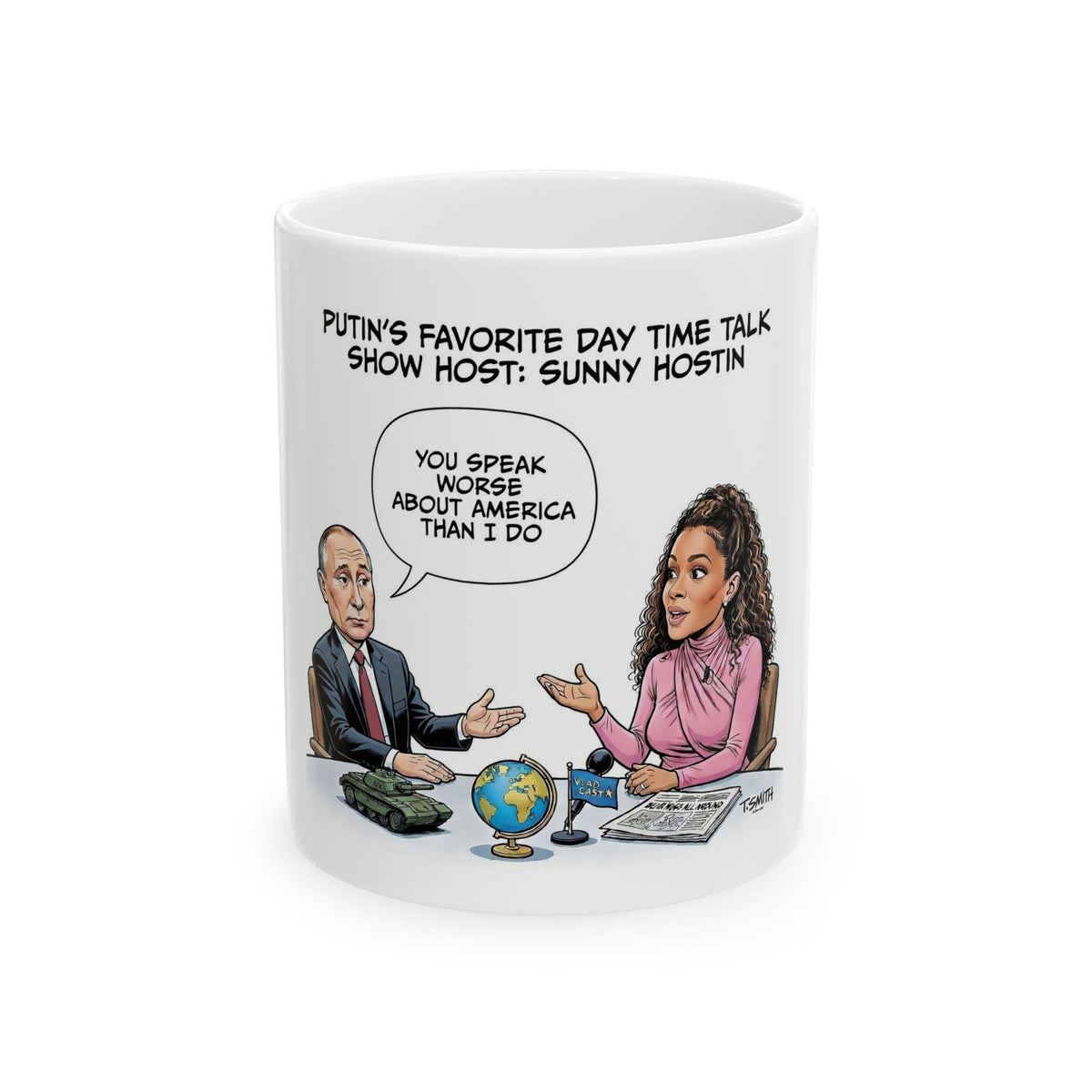 Political Satire  "The View" Cartoon Mug | Ceramic Coffee Tea Cup