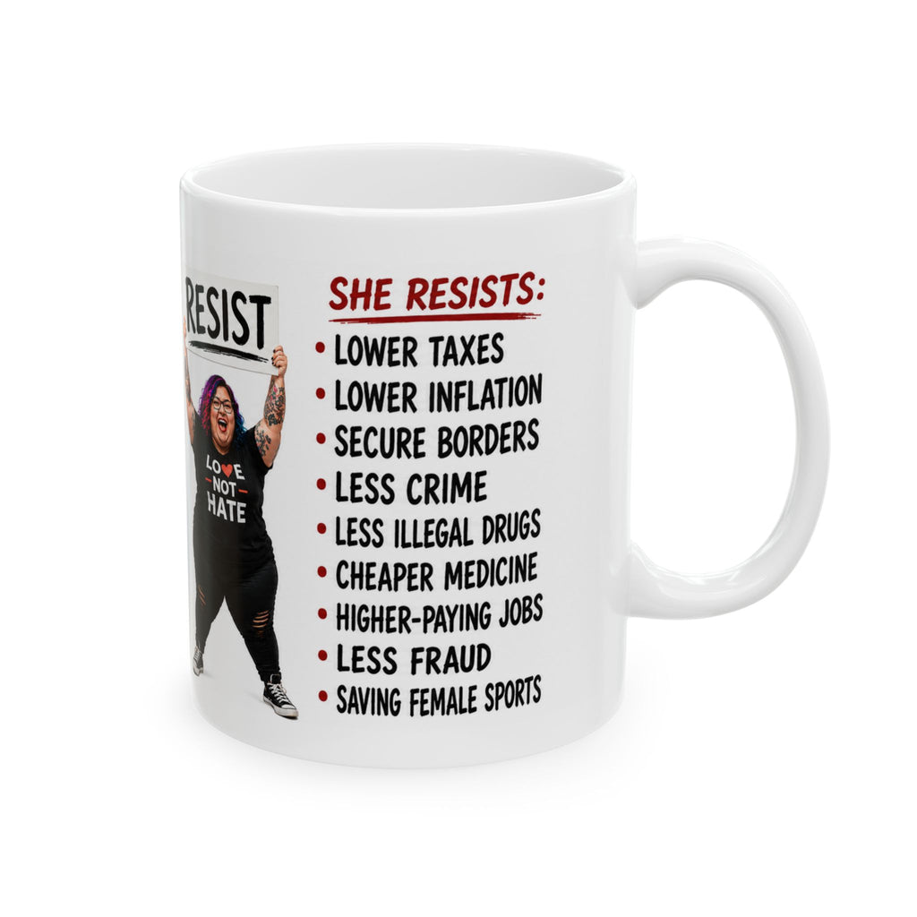 Satire Resist Political Statement Mug — RESIST A BETTER LIFE Protest Coffee Cup (11oz/15oz)