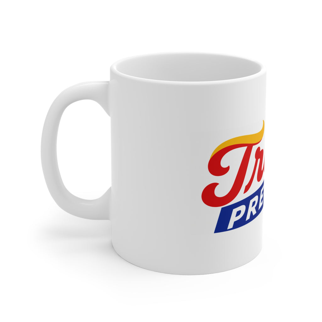 President Trump Retro Script Political Campaign Ceramic Coffee Mug – Funny Republican & Conservative Gift