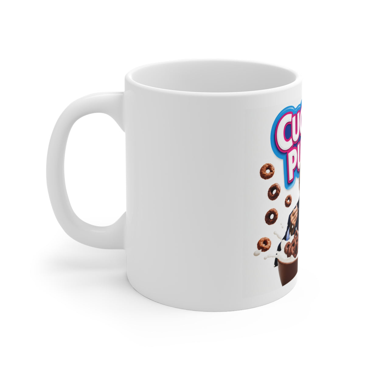 Joe Biden's Cuckoo Puffs Novelty Mug — Funny Cereal Cartoon Coffee Cup