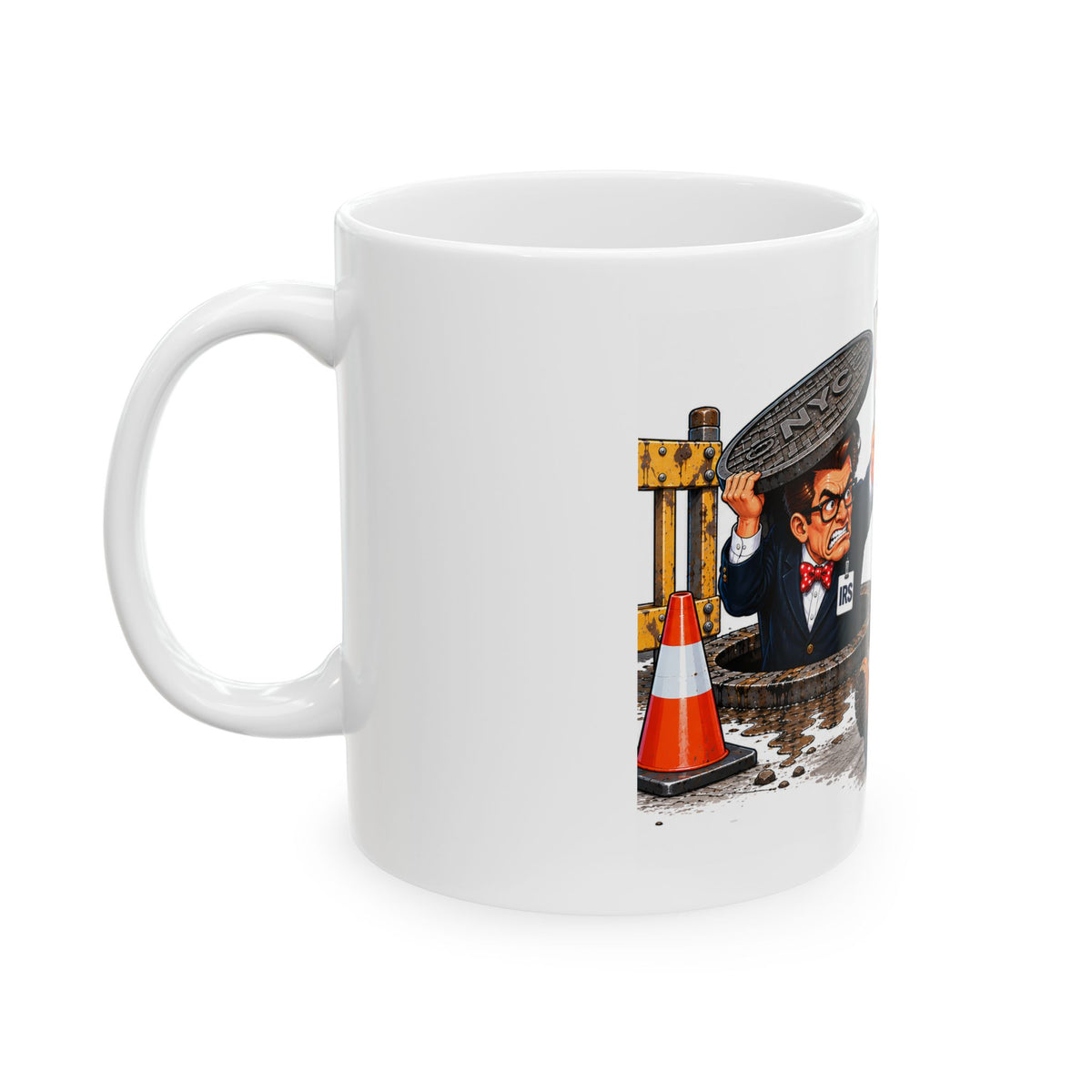 NY Tax Man Visits the Construction Site  Mug (11oz, 15oz)