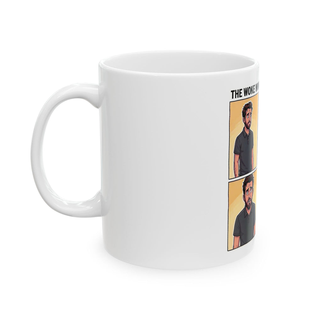 The Woke Woman Vetting Process Comic Mug | Ceramic Coffee Cup