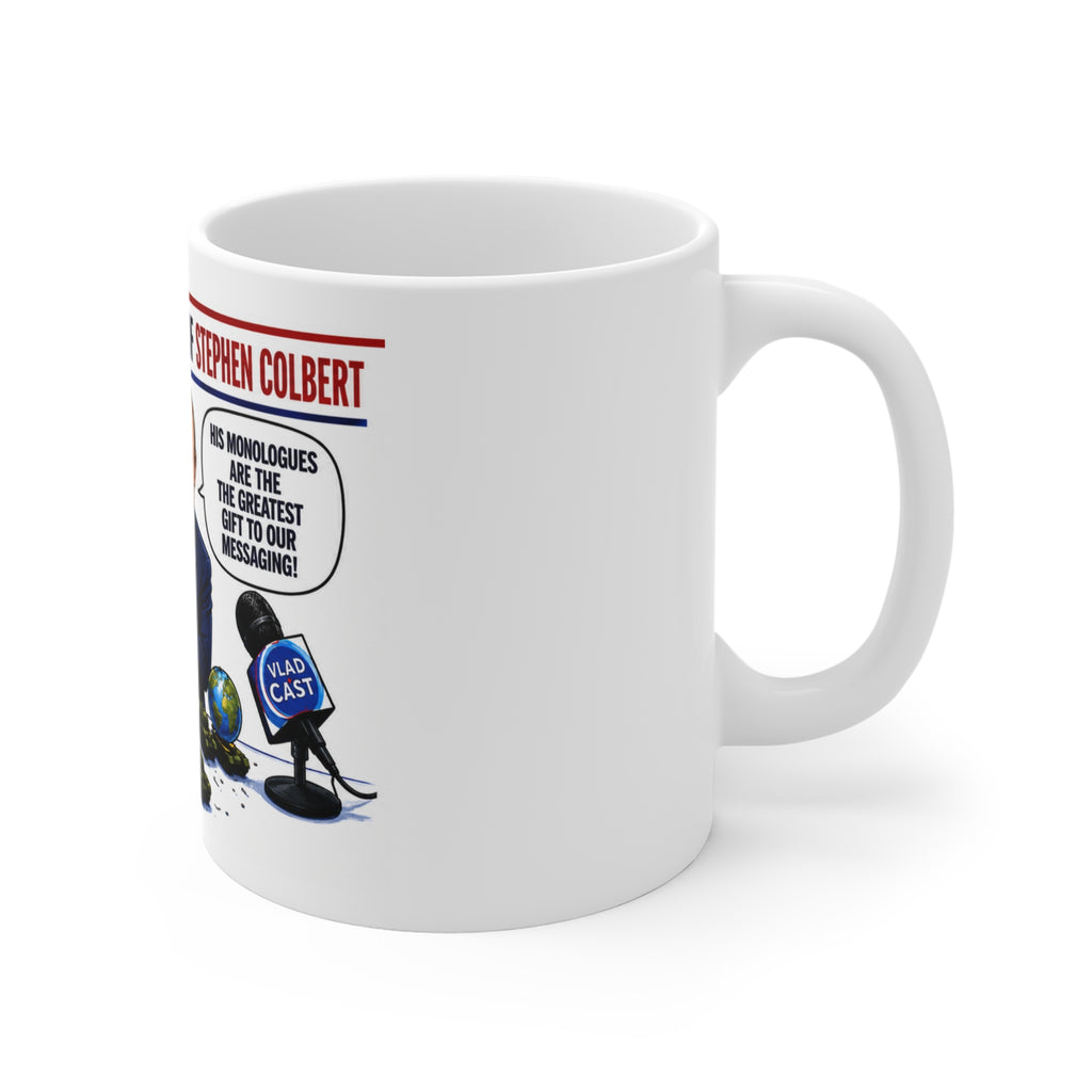 Putin's 5-Star Review of Stephen Colbert Mug | Political Satire Cup